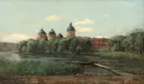 Wilhelm Jaensson, Castelul Gripsholm, 1888, ulei pe carton