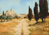Jacques Ciry, Peisaj meridional, ulei pe lemn
