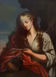Magdalena penitentă by sec. Xviii Școală Italiană, ulei pe pânză, offered Apr 2024