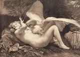 Léon Riesener, Leda, acvaforte și gravură cu acul