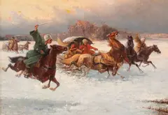 Piotr Stojanov, The Cossacks, oil on canvas