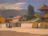Dobri Dobrev, Chattering away, 1965, oil on cardboard
