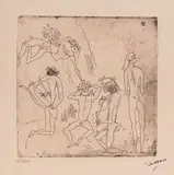 Jules Pascin, Bachus, etching