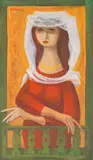 Sammy Bigerano-Sabin, The white veil, oil on canvas