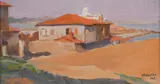 Dimo Nikolov, House by the sea, 1927, oil on canvas laid on fiberboard