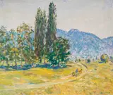 Dobri Pavlov Dobrev, Road to the mountain, 1992, oil on canvas