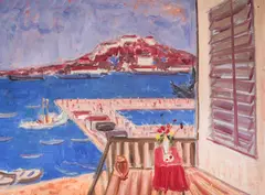 Dilo Dilov, Summer day on the French Riviera, 1981, oil on canvas