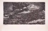 Aleksandar Mutafov, In a stormy sea, etching and aquatint