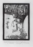 Rumen Skorchev, Cleopatra (Illustration for „Following the Shadows of the Clouds" by Peyo Yavorov), 1981, drypoint