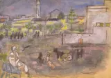 Jules Pascin, View from Algiers, pastel on paper