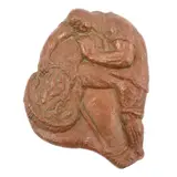 Pescar by Mac (Mihail Filip) Constantinescu, teracotă patinată cu pigmenți metalici, offered Mar 2024
