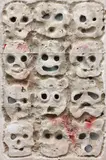 Vlad Olariu, Măști, 2015, rășină, spumă EPS, ciment și vopsea