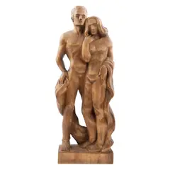 Cuplu by Carol Hübner, 1945, lemn, offered Mar 2024