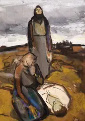 Corneliu Baba, Studiu pentru "1907", 1951, tempera pe carton
