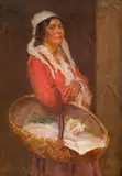 Pierre Auguste Bellet, Florăreasă, ulei pe pânză