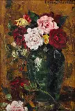 Vas cu trandafiri by Octav Băncilă, ulei pe pânză, offered Mar 2024