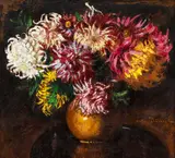 Crizanteme by Octav Băncilă, ulei pe pânză, sold Mar 2024