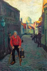 Hans Eder, Scenă din Bruges, 1911, ulei pe pânză