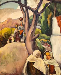 La șipot by Ion Theodorescu-Sion, 1924, ulei pe carton, sold Mar 2024