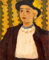 Nicolae Tonitza, Tânără din Făgăraș, cca. 1926, ulei pe carton