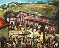Sărbătoare în Valea Jiului by M. H. Maxy, 1945, ulei pe pânză, offered Mar 2024
