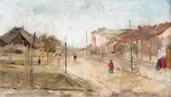 Dimitrie Mihăilescu, Stradă din vechiul Iași, ulei pe pânză