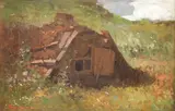 Nicolae Grigorescu, Bordei (În pădurea de pe Plaiu), cca. 1895, ulei pe pânză