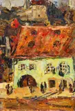 Vedere din Sibiu by Rudolf Schweitzer–Cumpăna, ulei pe pânză, sold Mar 2024