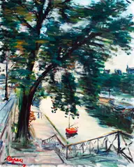 Cheiul Senei by Dimitrie Berea, 1958, ulei pe pânză, sold Mar 2024