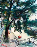Dimitrie Berea, Cheiul Senei, 1958, ulei pe pânză