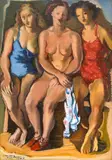 M. H. Maxy, La plajă, 1943, ulei pe carton