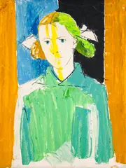 O elevă by Constantin Piliuță, anii '60, ulei pe carton, offered Mar 2024