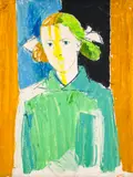 O elevă by Constantin Piliuță, anii '60, ulei pe carton, offered Mar 2024