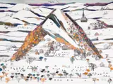 Viorel Mărginean, Iarnă la Cenade, 1988, ulei pe pânză
