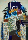 Madonă în albastru by Ion Alin Gheorghiu, 1998, ulei pe pânză, sold Mar 2024