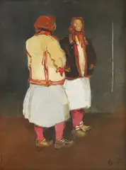 Ljubo Babić, Two Peasant Women, 1938.-1942., oil on canvas