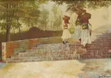 Joso Bužan, Šestine Laundresses (Church of St. Xavier), 1908., oil on canvas