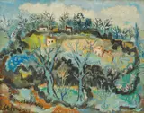 Marijan Detoni, Landscape with Kalnik, 1939., oil on canvas