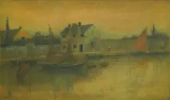 Emanuel Vidović, Fishing Houses in Venice, 1905.-1906., oil on canvas