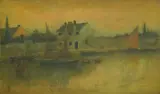 Emanuel Vidović, Fishing Houses in Venice, 1905.-1906., oil on canvas