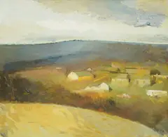 Hill by Josip Vaništa, 1990-ih, oil on canvas, sold Mar 2024