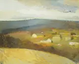 Josip Vaništa, Hill, 1990-ih, oil on canvas