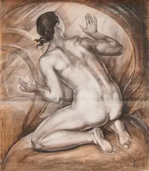 Jerko Fabković, Revelation, 1920-ih, charcoal on paper