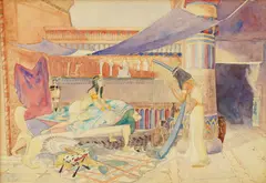 Bogumil Car, Egyptian Interior, 1912., watercolor on paper