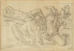 Jozo Kljaković, Bathers, cca. 1935., pencil on paper