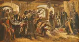 Oton Iveković, Long Live the King (study), 1911., ink wash, diluted ink and gouache on cardboard