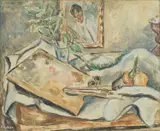 Still Life with Brushes by Đuro Pulitika, 1944., watercolor on paper, offered Mar 2024