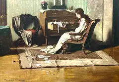 Scrisori de amor by Endre Komaromi-Kacz, ulei pe pânză, offered Feb 2024