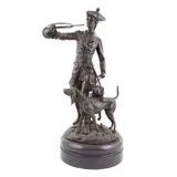 Gonaciul by Hippolyte Moreau & Prosper Lecourtier, bronz patinat, sold Feb 2024