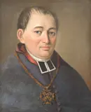 Episcop catolic (decorat cu ordinul imperial al casei de Habsburg) by sec. Xix Școală Central Europeană, ulei pe placaj, offered Feb 2024